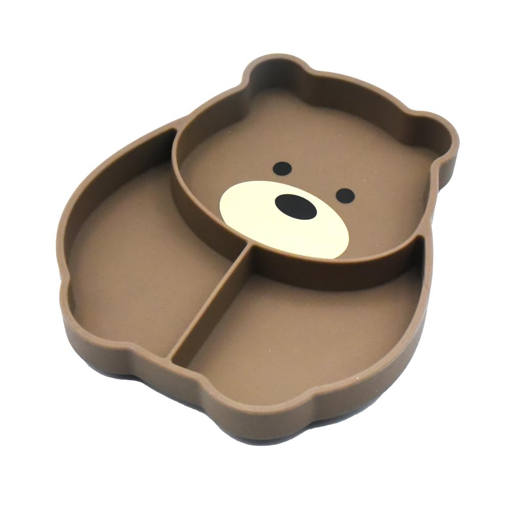Divided Silicone Suction Plate Bear - Melii