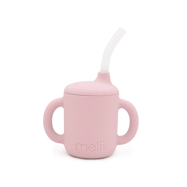 3 in 1 Silicone Training Cup Pink - Melii