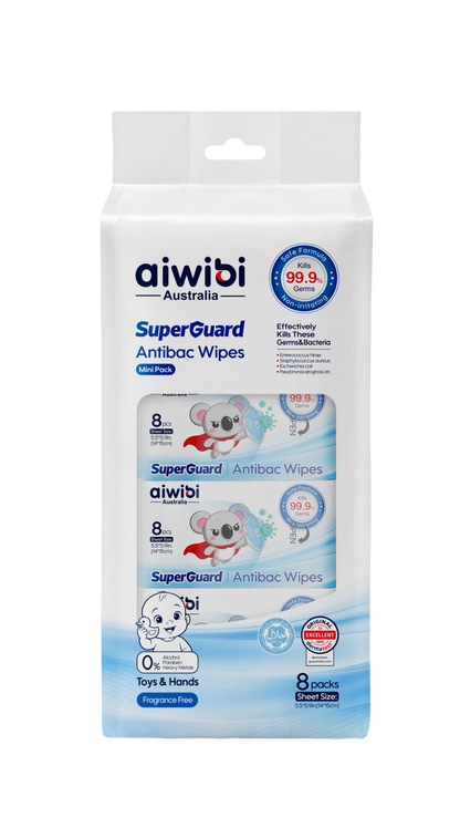Toallitas Antibacteriales Mini 8 Unidades
