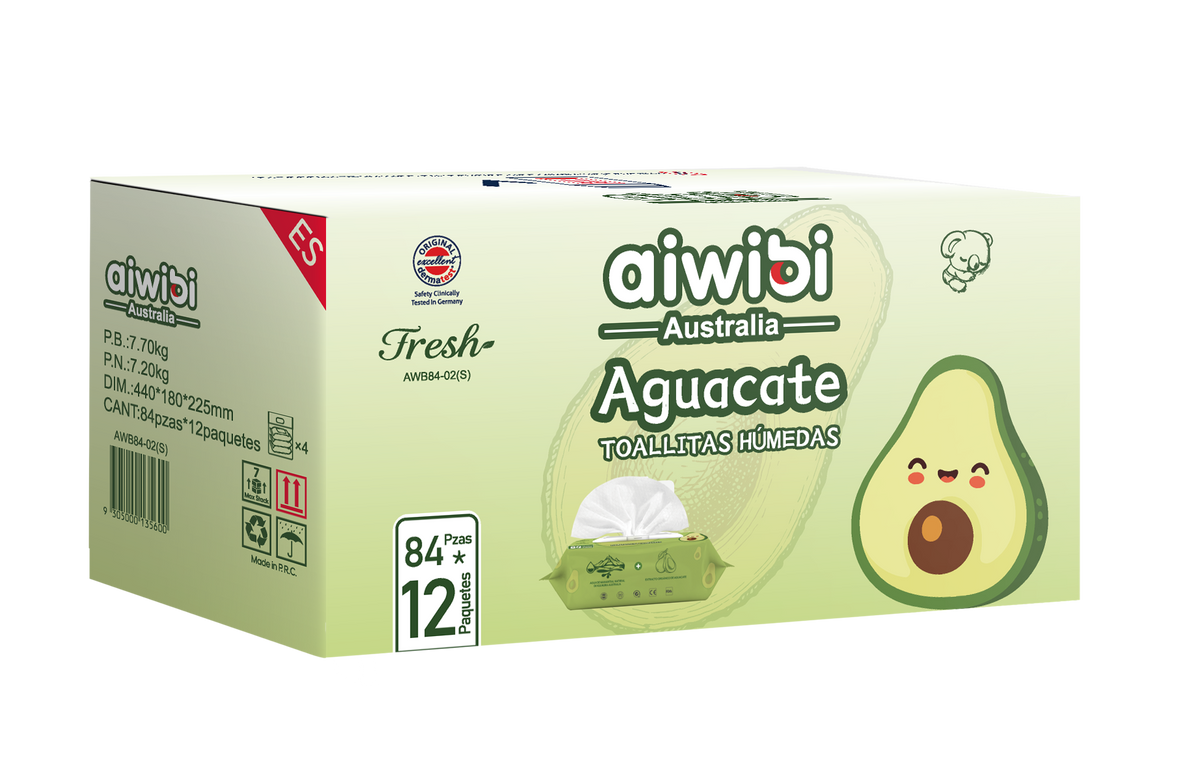 Toallitas Húmedas para Bebé Aguacate 84 Unidades