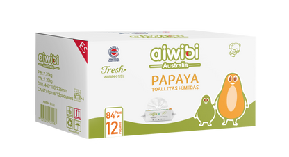Toallitas Húmedas para Bebé Papaya 84 Unidades