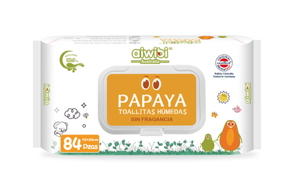 Toallitas Húmedas para Bebé Papaya 84 Unidades