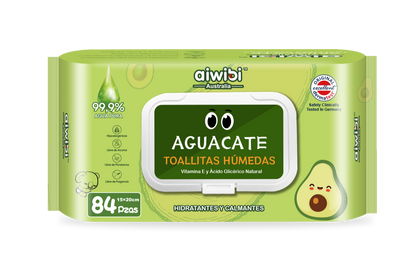 Toallitas Húmedas para Bebé Aguacate 84 Unidades
