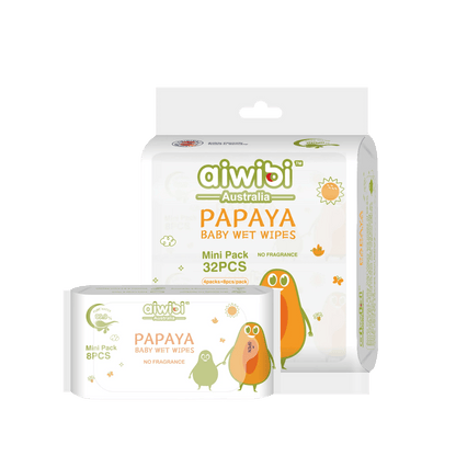 Toallitas Húmedas para Bebé Papaya 84 Unidades - Aiwibi