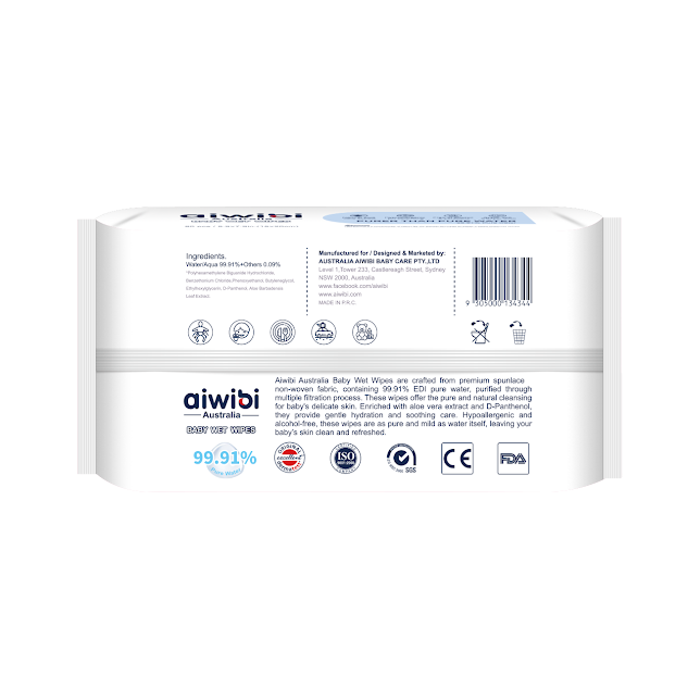 Toallitas Humedas 99.91% Agua - Aiwibi