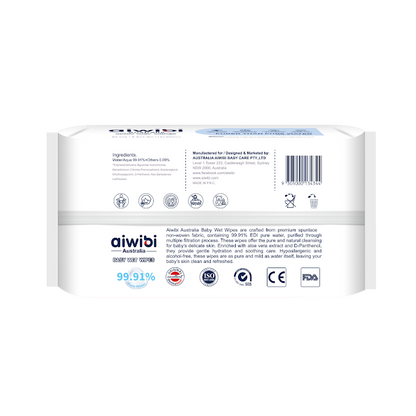Toallitas Humedas 99.91% Agua - Aiwibi