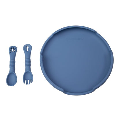 Set de Alimentación de silicona Foodie Azul - Carestino