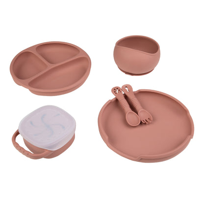 Set de Alimentación de silicona Foodie Rosa- Carestino