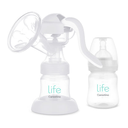 Extractor de Leche Manual con Biberón - Carestino