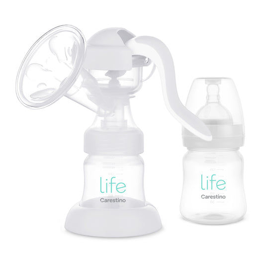 Extractor de Leche Manual con Biberón - Carestino