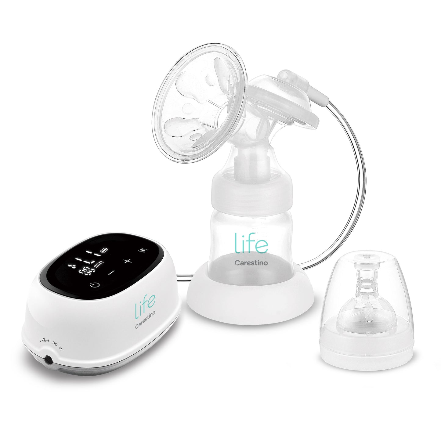 Extractor de Leche Eléctrico con Biberón - Carestino