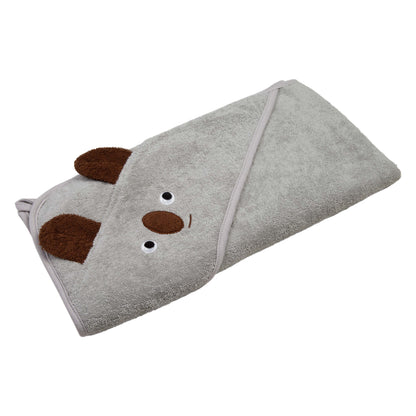 Toalla Con Capucha 75x75cm Koala Gris Carestino