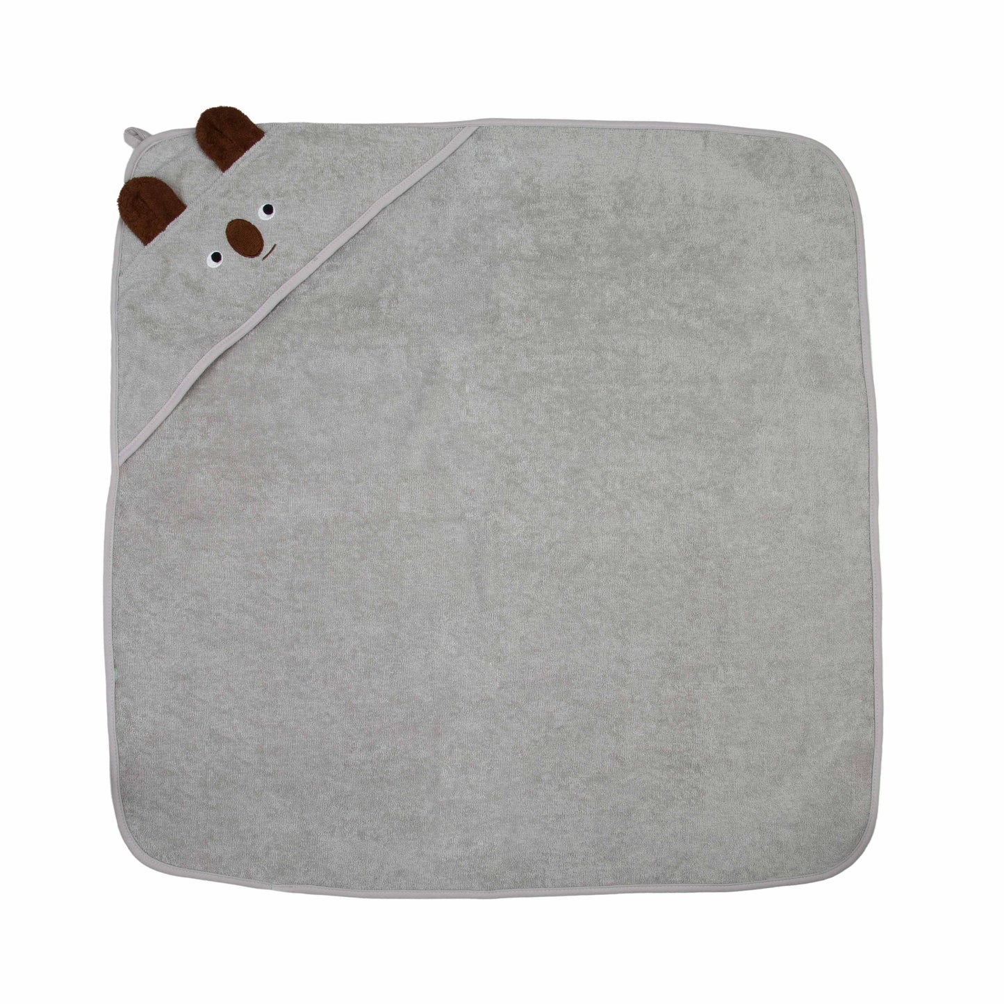Toalla Con Capucha 75x75cm Koala Gris Carestino