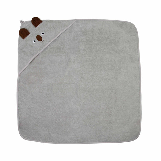 Toalla Con Capucha 75x75cm Koala Gris Carestino
