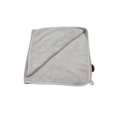 Toalla Con Capucha 75x75cm Koala Gris Carestino