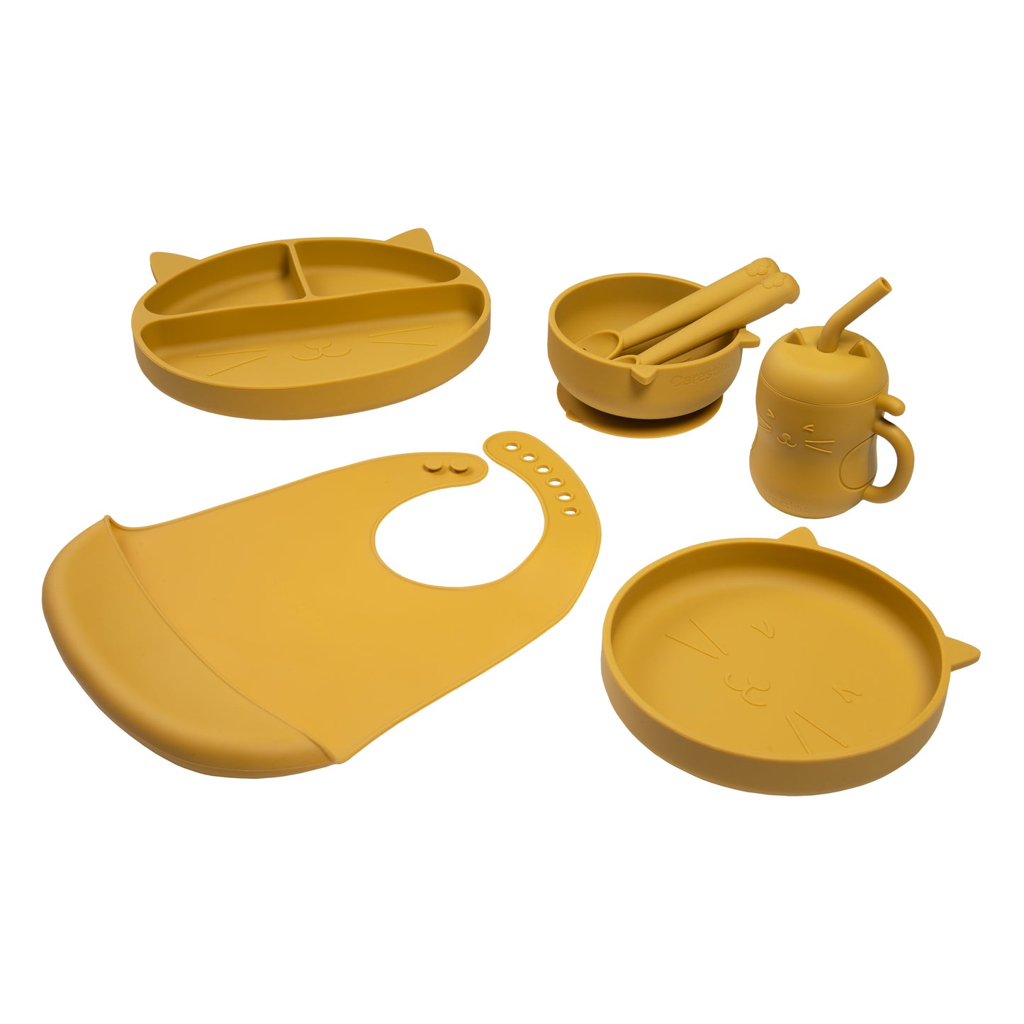 Set de Alimentación de Silicona Gatito Ámbar Carestino