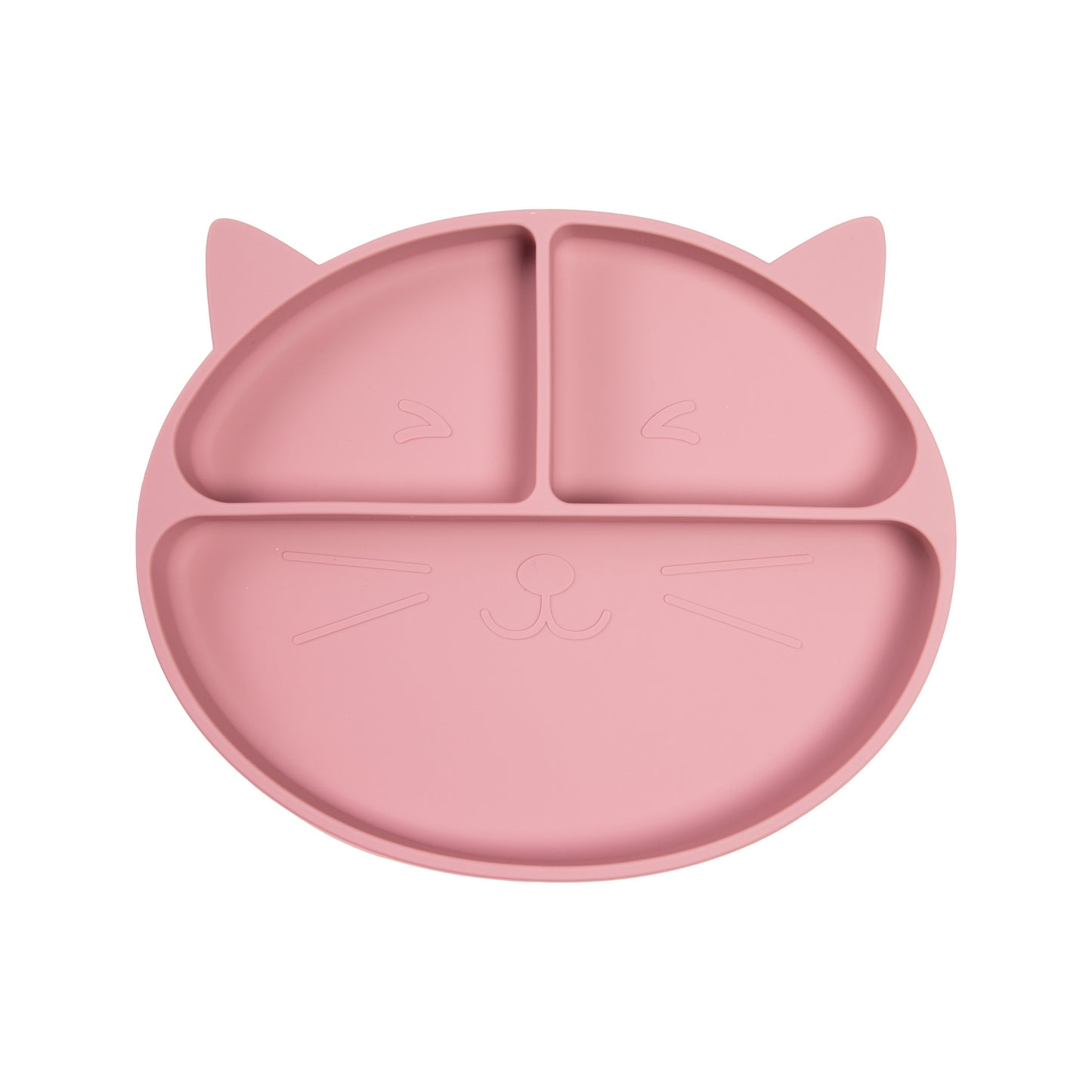 Set de Alimentación de Silicona Gatito Rosa Malva Carestino