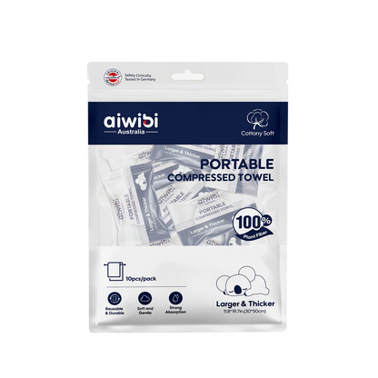 Toallas comprimidas portatiles 10 pcs Aiwibi