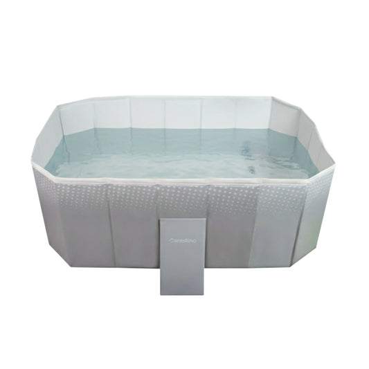 Piscina Caribe 130x89x45 Gris Carestino