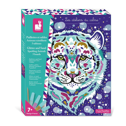 Animales relucientes con purpurina y arena - Janod