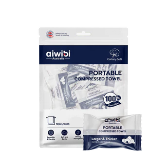 Toallas comprimidas portatiles 10 pcs Aiwibi