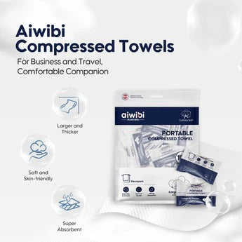 Toallas comprimidas portatiles 10 pcs Aiwibi