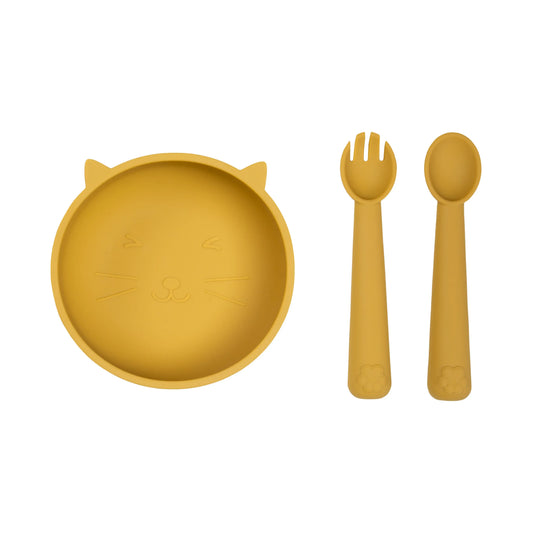 Set de Alimentación de Silicona Gatito Ámbar Carestino