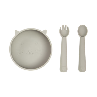 Set de Alimentación de Silicona Gatito Cemento Carestino