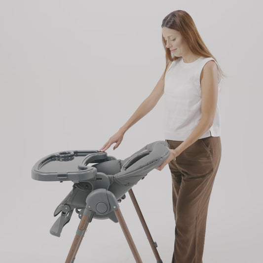 Silla de Comer Malmo con Pad Verde Seco-Carestino