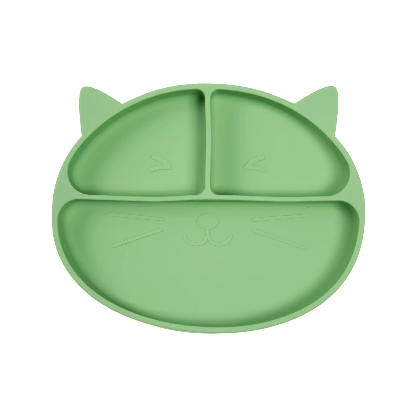 Set de Alimentación de Silicona Gatito Verde Salvia-Carestino