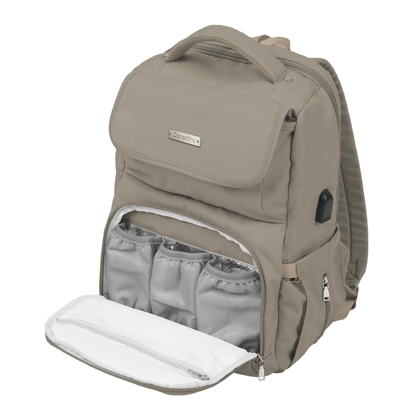 Mochila Pañalera Berna Beige-Carestino