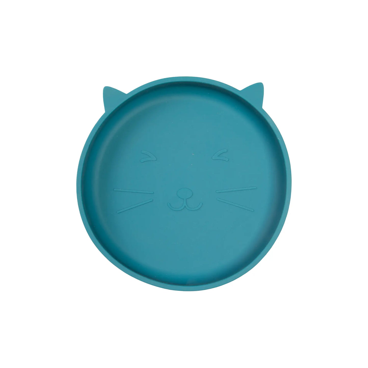 Set de Alimentación de Silicona Gatito Azul Petróleo-Carestino